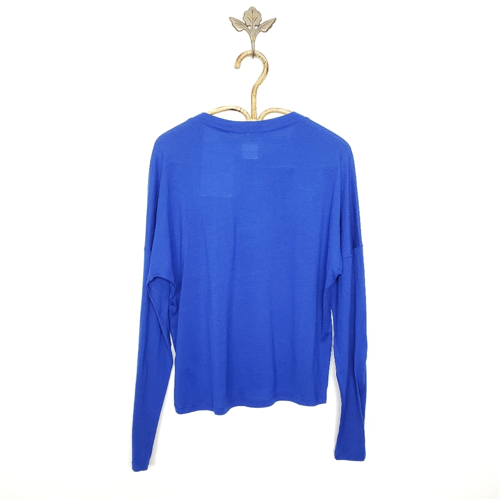 Icebreaker Cool-Lite™ Kinetica Long Sleeve Crewe Blue Top Womens Large - Picture 6 of 6
